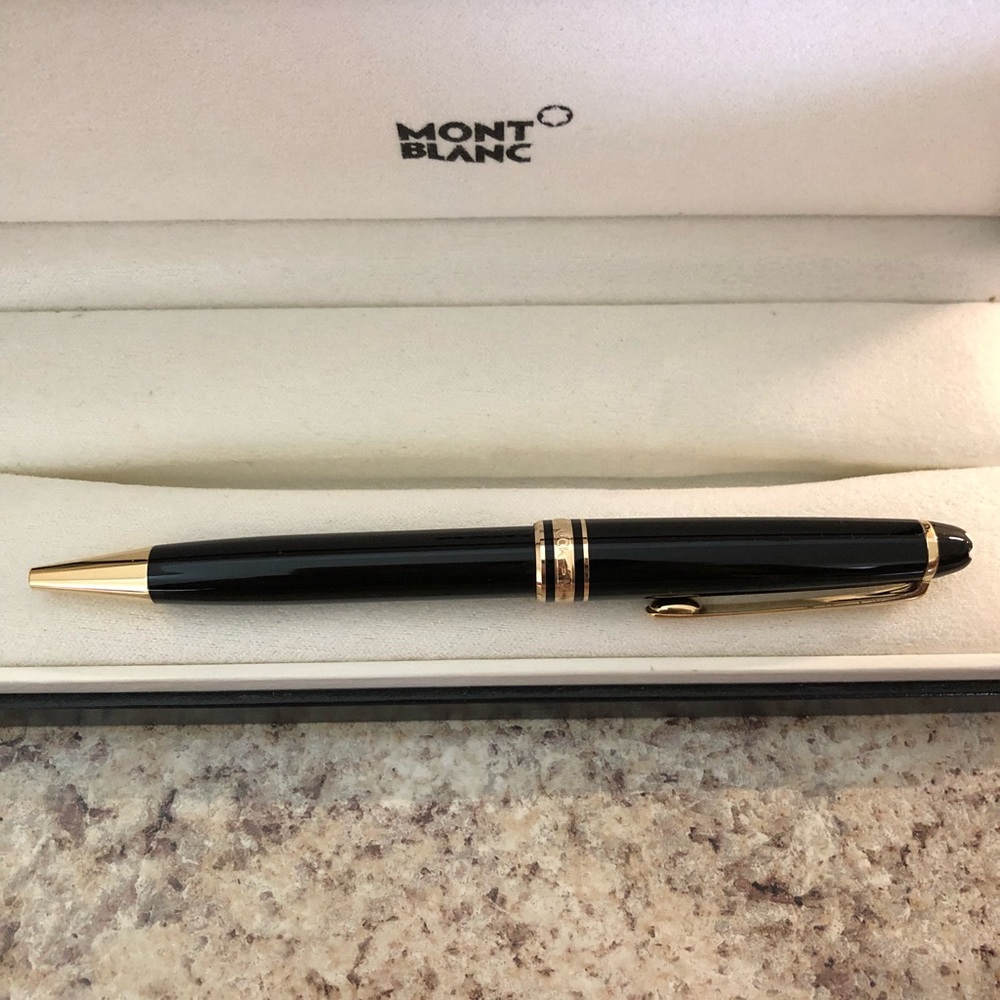Mont Blanc Meisterstück Gold-Coated Ballpoint Pen